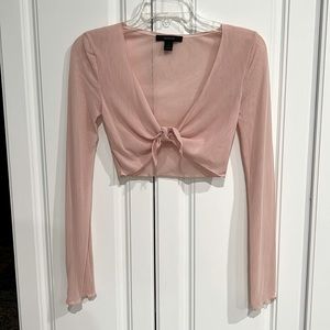 Ultra crop top tie front